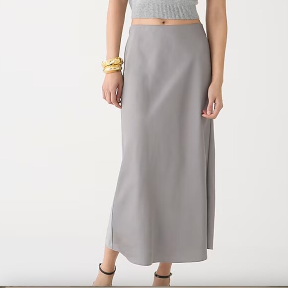 J. Crew Gray Midi Skirt. READ A DESCRIPTION! Has a defect! See pictures! - Picture 1 of 10